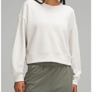 Lululemon Softstreme Perfectly Oversized Cropped Crew white L/XL